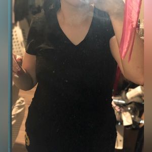 Plain black t-shirt for woman